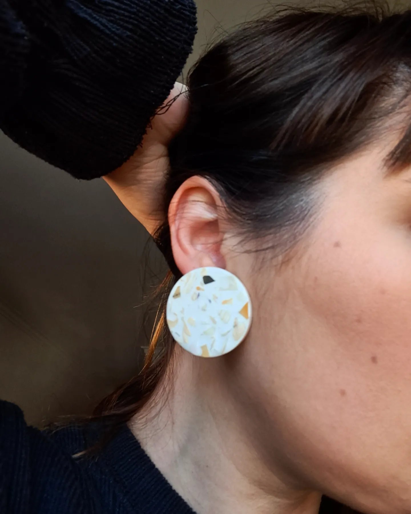TERRAZZO STATEMENT EARRINGS